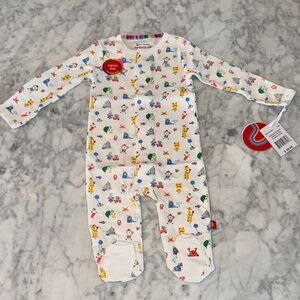 NWT MAGNETIC ME ORGANIC COTTON FUN FOOTIE 3/6M